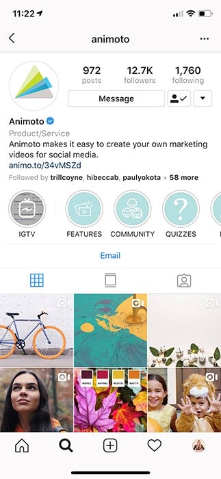 give updates about business in instagram highlights